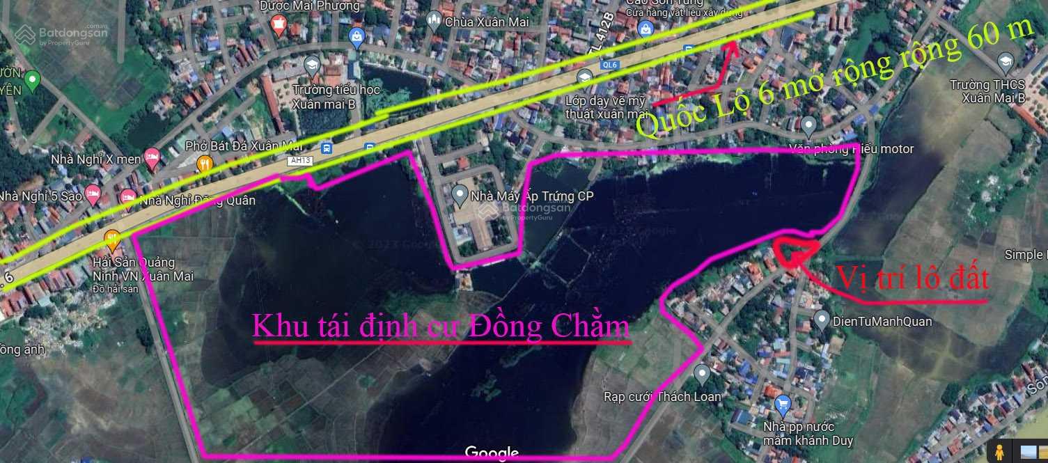 Cần tiền trả ngân hàng bán gấp 446 m2 đất, vị trí đắc địa nhất thị trấn Xuân Mai, Chương Mỹ, Hà Nội