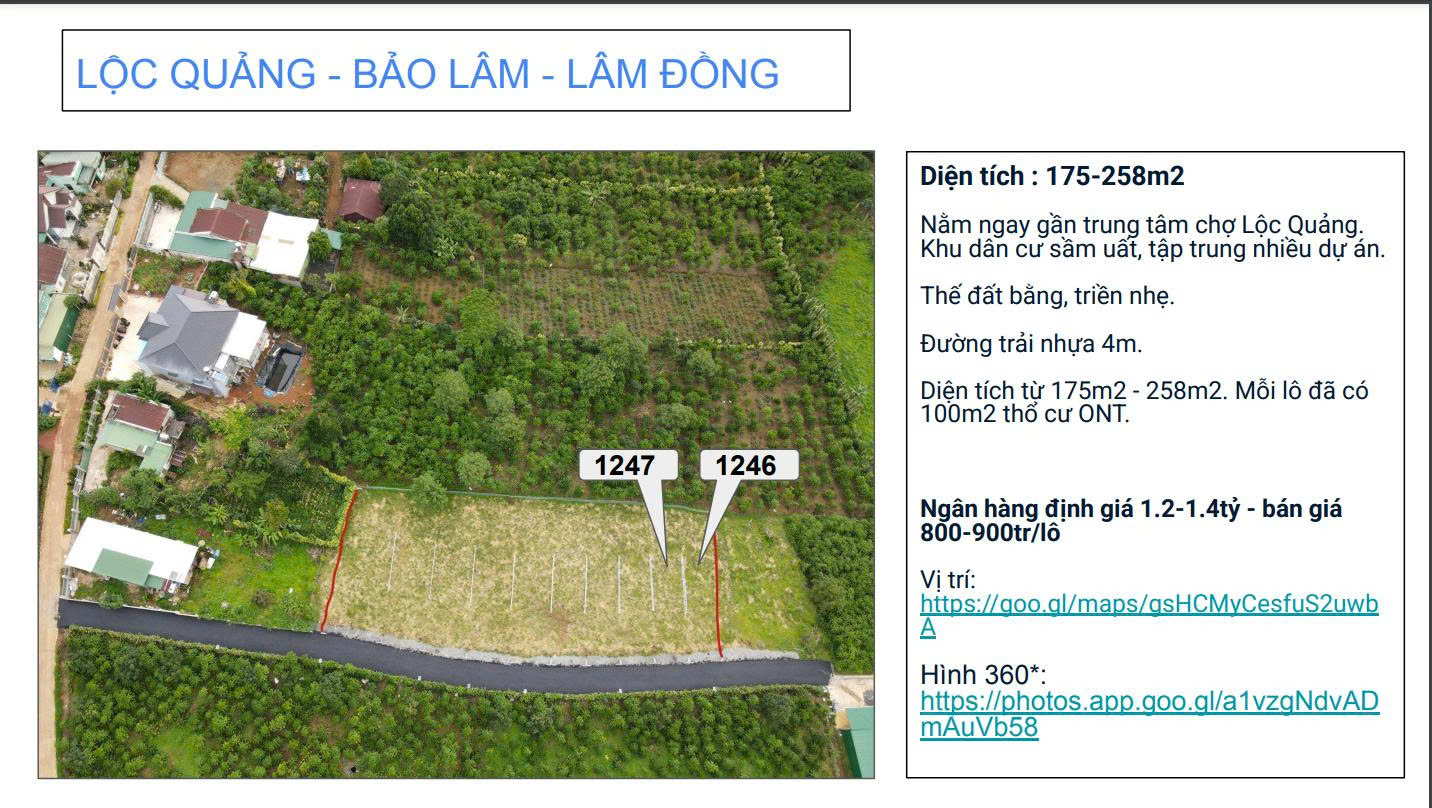ĐẤT ĐẸP LỘC QUẢNG - BẢO LÂM - LÂM ĐỒNG