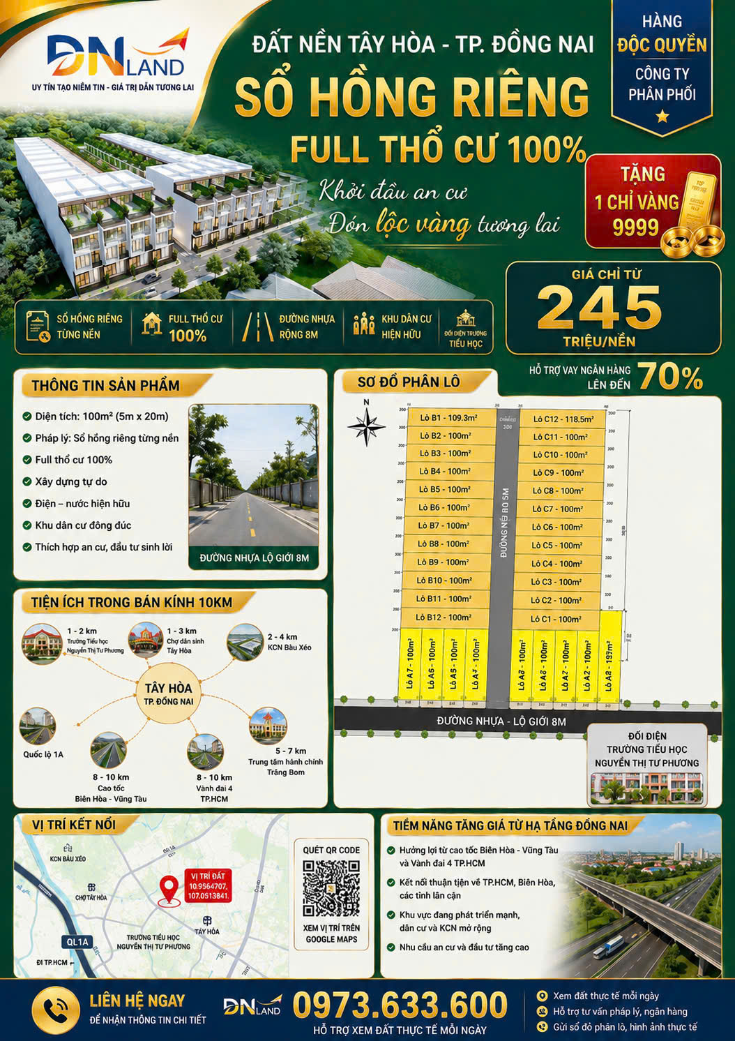 ►  ĐẤT NỀN GIÁ TỐT TÂY HÒA – HƯNG THỊNH – TRẢNG BOM, ĐỒNG NAI