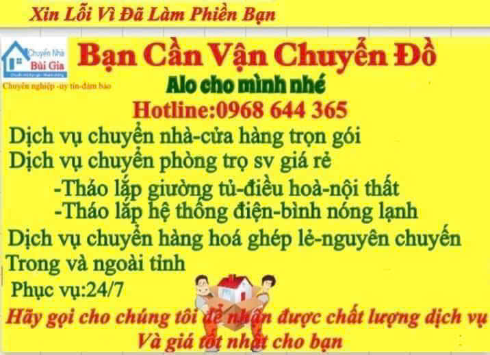 ♦ CHUYÊN GIA VẬN CHUỂN BÙI GIA ♦