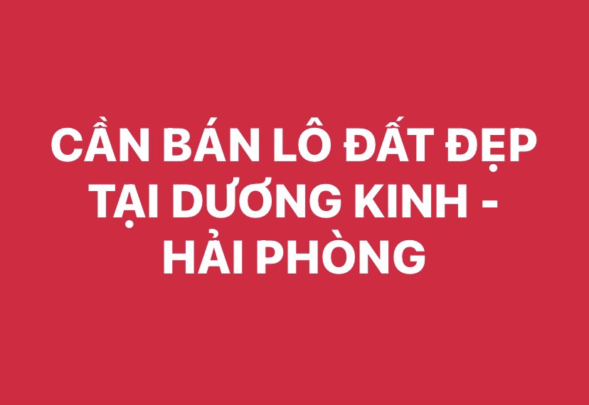 CẦN BÁN LÔ ĐẤT SAU NHÀ 51 CHỢ HƯƠNG -HƯNG ĐẠO - DƯƠNG KINH - HẢI PHÒNG