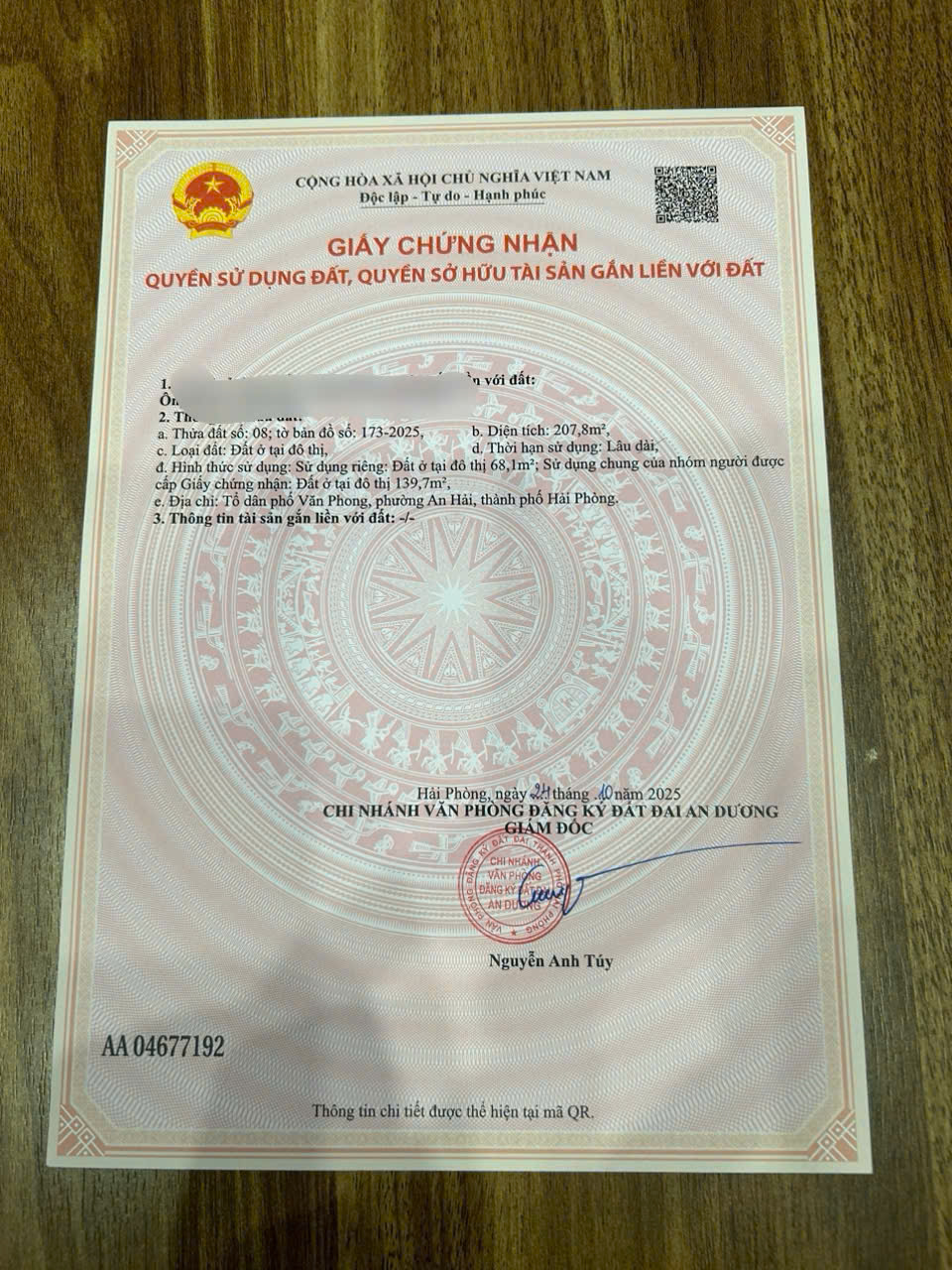 CHÍNH CHỦ CẦN BÁN LÔ ĐẤT ĐẸP TẠI PHƯỜNG AN HẢI TP HẢI PHÒNG