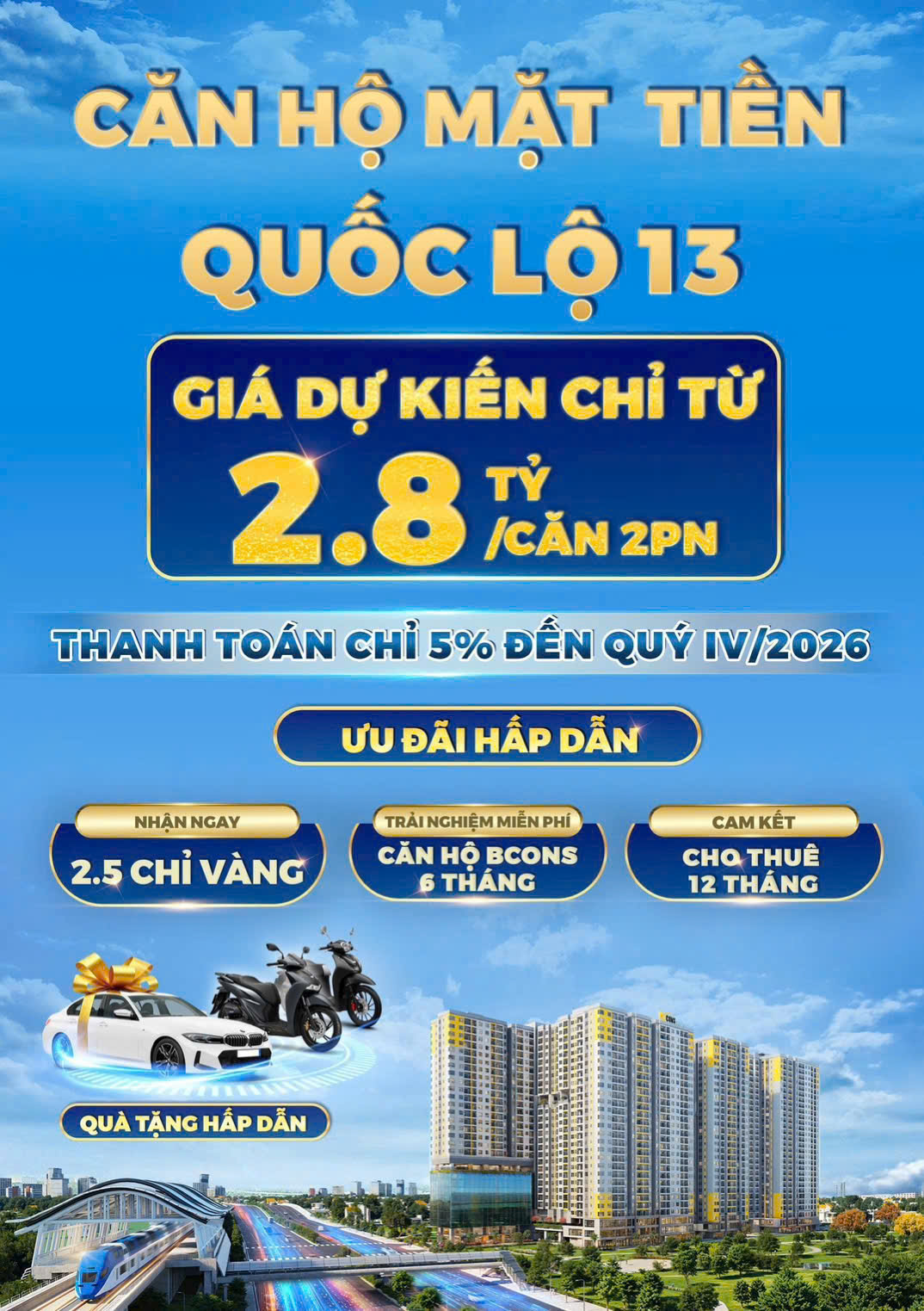 ► SIÊU PHẨM CĂN HỘ MẶT TIỀN QUỐC LỘ 13 CHÍNH THỨC RA MẮT