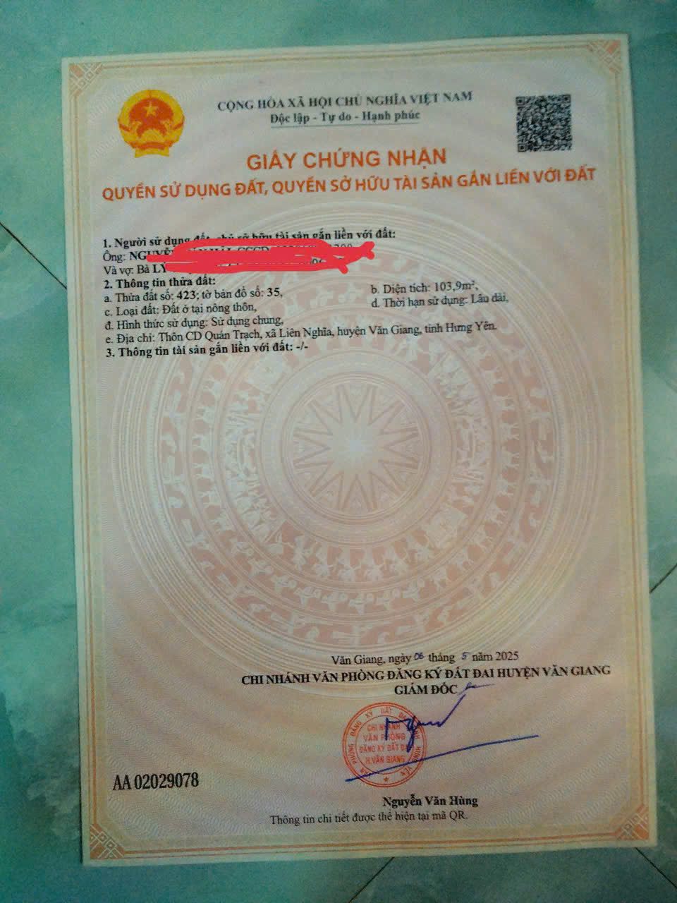 BÁN ĐẤT THỔ CƯ QUÁN TRẠCH – LIÊN NGHĨA, VĂN GIANG | SỔ ĐỎ CHÍNH CHỦ