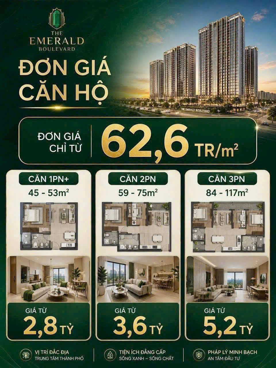 THE EMERALD BOULEVARD NẰM TRÊN TRỤC QL13, CÁCH CẦU BÌNH TRIỆU PHẠM VĂN ĐỒNG 6,5KM