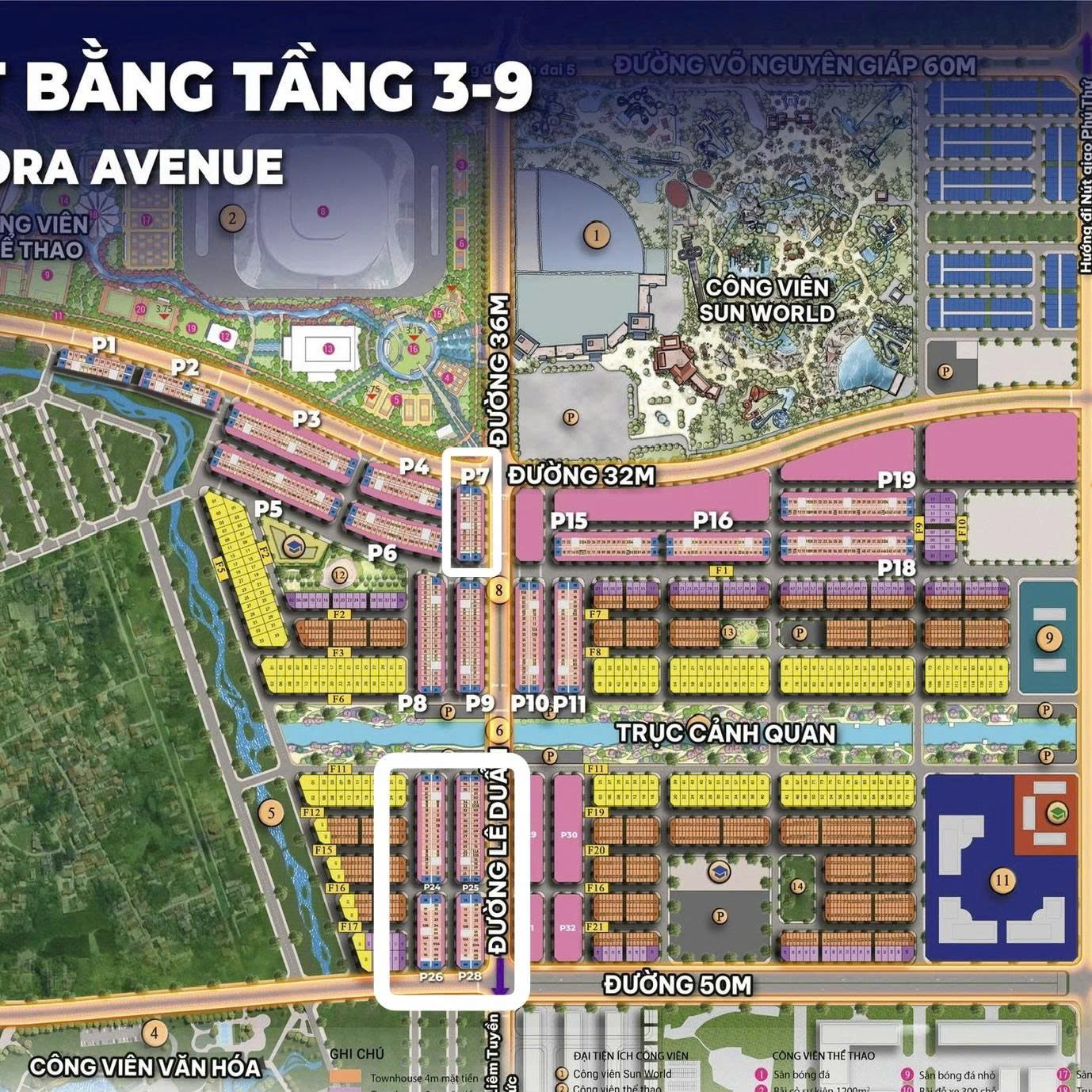 CHÍNH THỨC RA BẢNG GIÁ TÒA P7, P24, P25, P26, P28 tại phân khu Park Residence dự án Sun Urban City Hà Nam