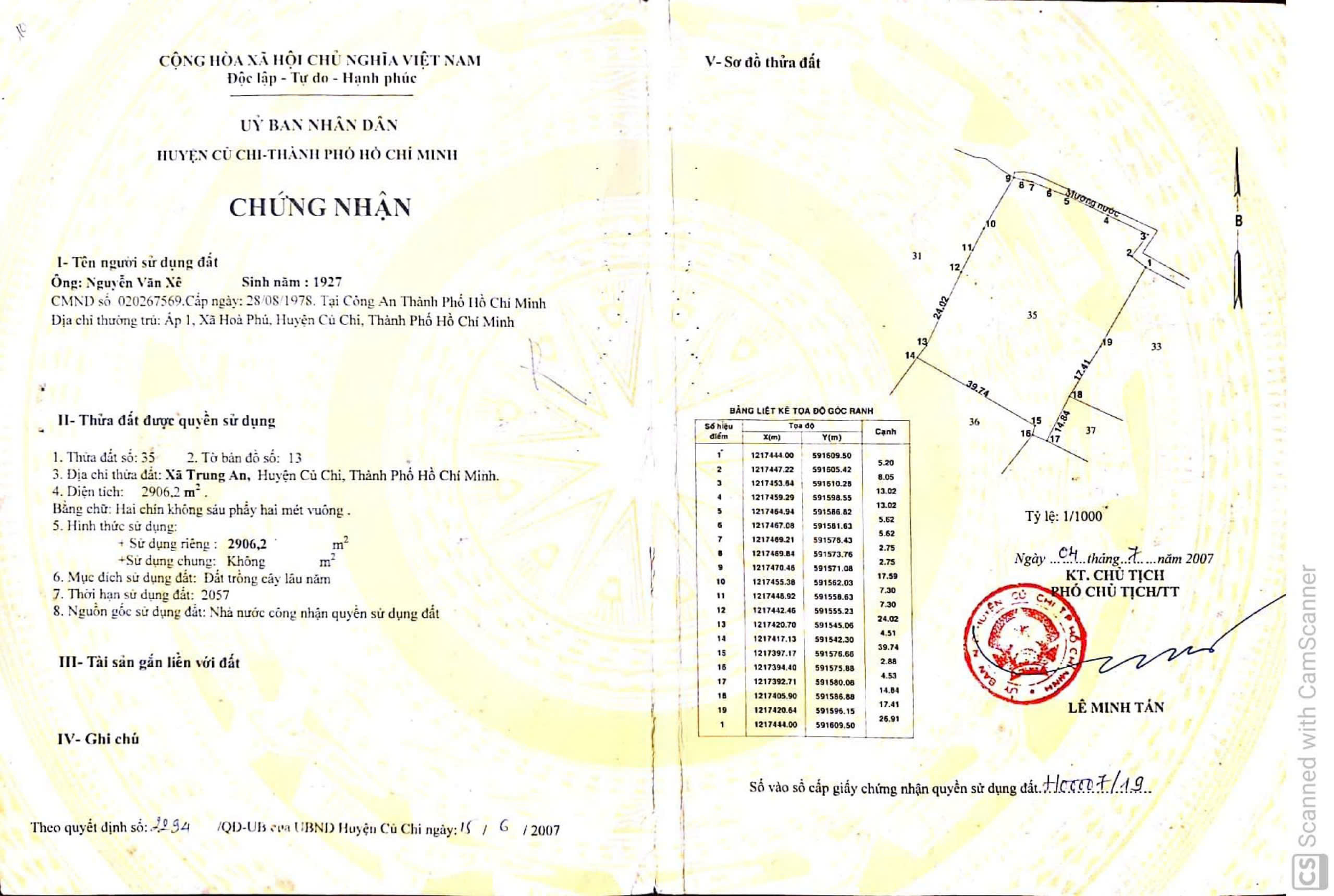 BÁN ĐẤT MẶT TIỀN ĐƯỜNG TRUNG AN – BÌNH MỸ, TP.HCM