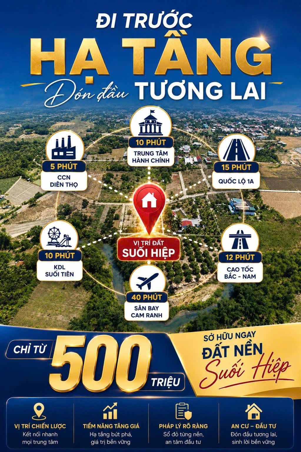 ĐẤT NỀN SUỐI HIỆP (VEN NHA TRANG) - SỔ ĐỎ TRAO TAY - CHỈ TỪ 500 TRIỆU!