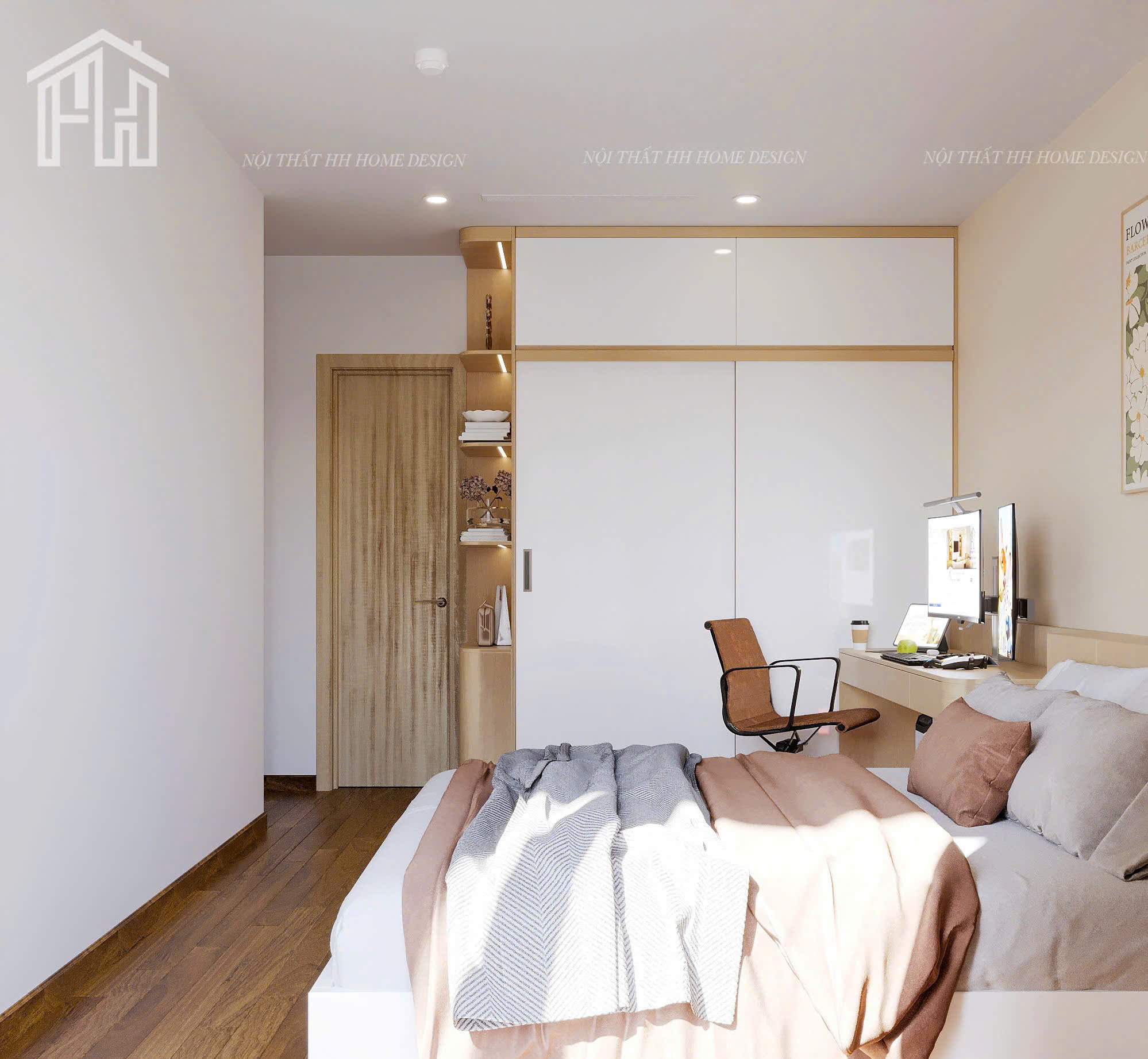 THIẾT KẾ &amp; THI CÔNG NỘI THẤT CĂN HỘ 2 PHÒNG NGỦ CHỈ TỪ 69 TRIỆU