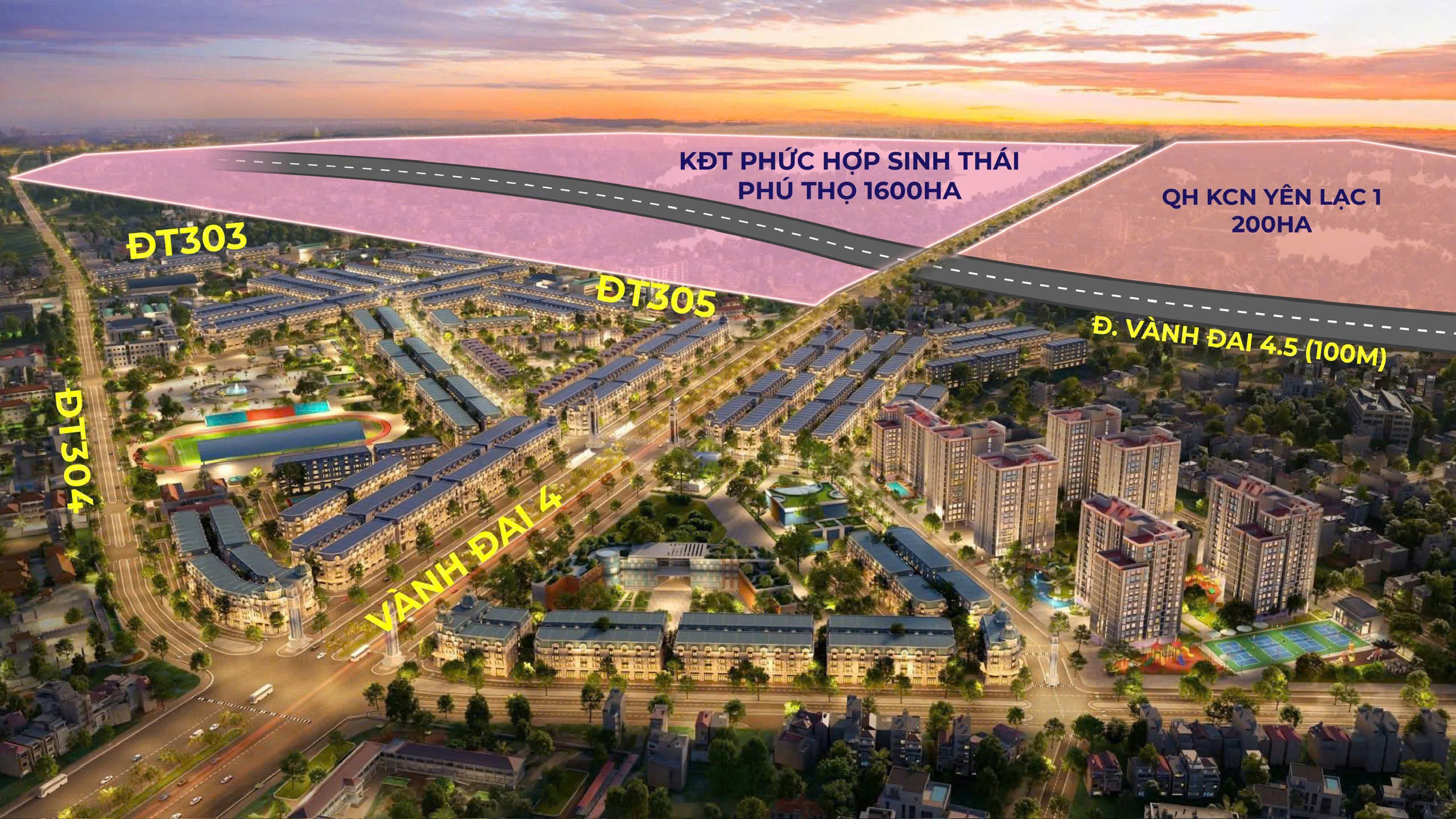 KHU ĐÔ THỊ TRUNG TÂM &amp; CAO CẤP BẬC NHẤT THỦ PHỦ CÔNG – THƯƠNG NGHIỆP MIỀN BẮC