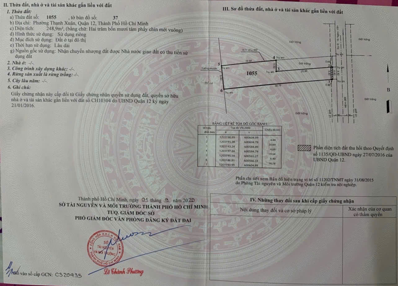 ►  BÁN ĐẤT ĐẸP PHƯỜNG THẠNH XUÂN, QUẬN 12, TP.HCM