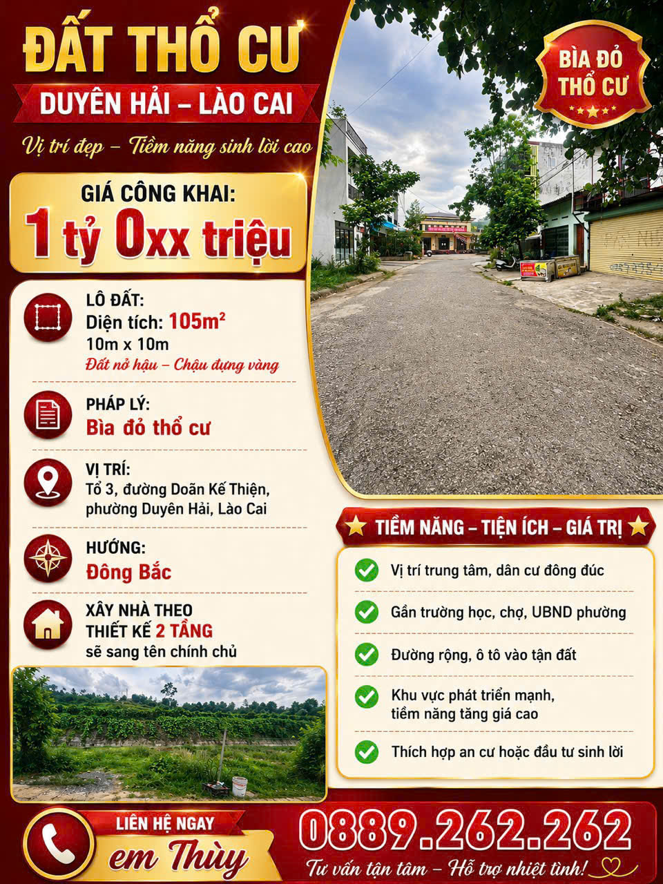 ► ĐẤT VƯỢNG KHÍ – TỔ 3 DUYÊN HẢI, TP LÀO CAI
