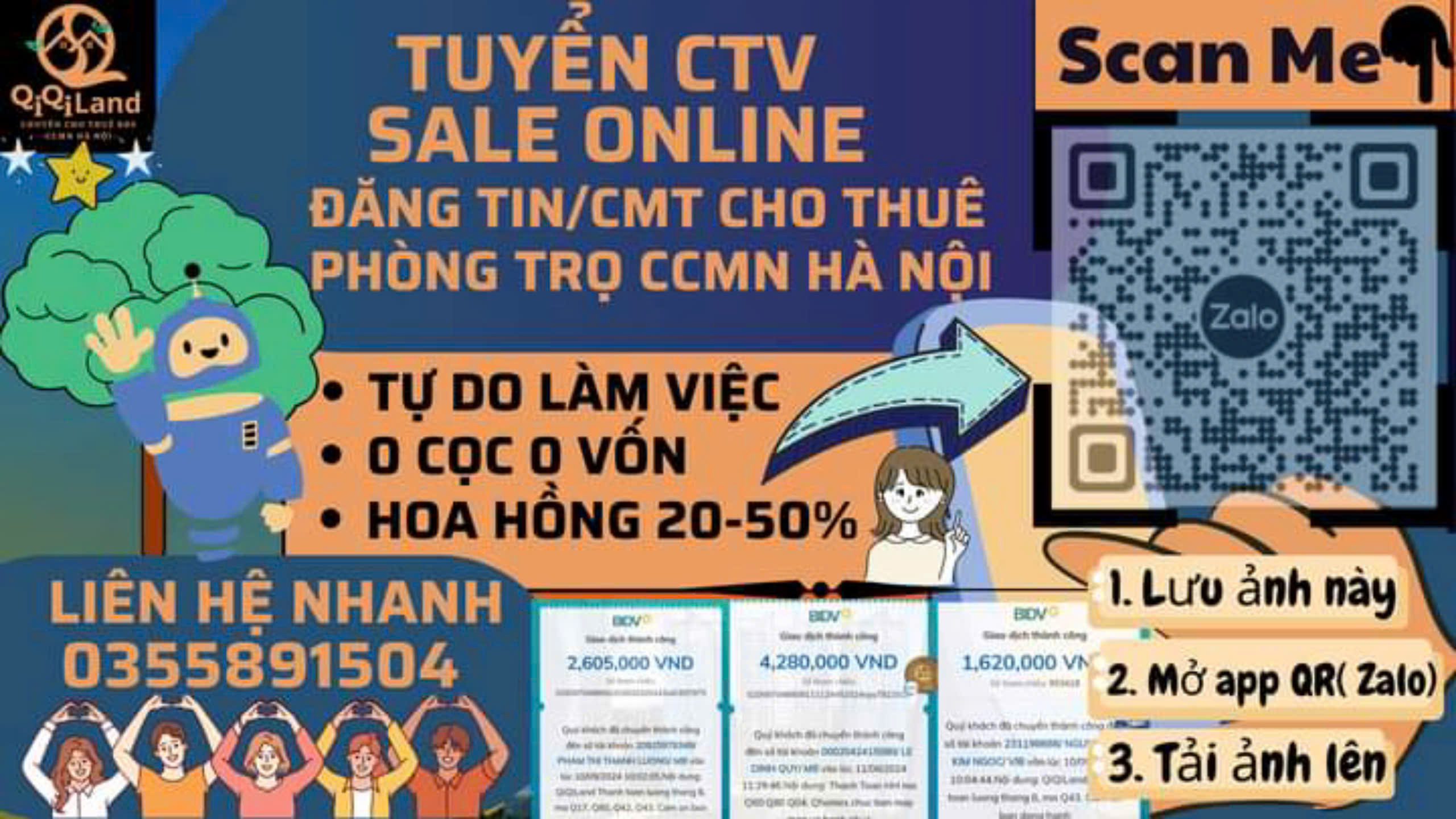 Thu nhập không giới hạn - Hoàn toàn O.n.l.i.n.e - Tuyển CTV đăng tin/bình luận bài đăng - Tối thiểu 3 triệu/tháng (Có thể hơn nếu chăm chỉ)