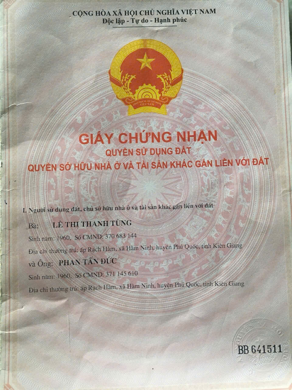 Chính chủ cần bán lô đất tại Ấp Rạch Hàm - Hàm Ninh - Phú Quốc - Kiên Giang