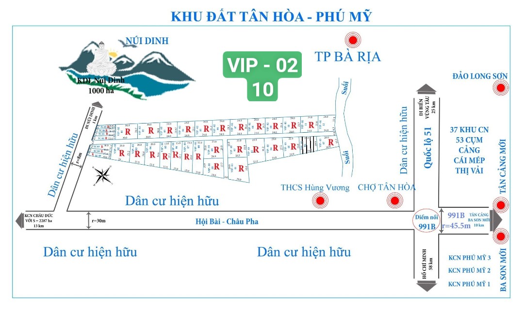 CẦN BÁN LÔ ĐẤT ĐẸP TẠI THỊ XÃ TÂN HÒA - XÃ PHÚ MỸ - TỈNH BÀ RỊA - VŨNG TÀU