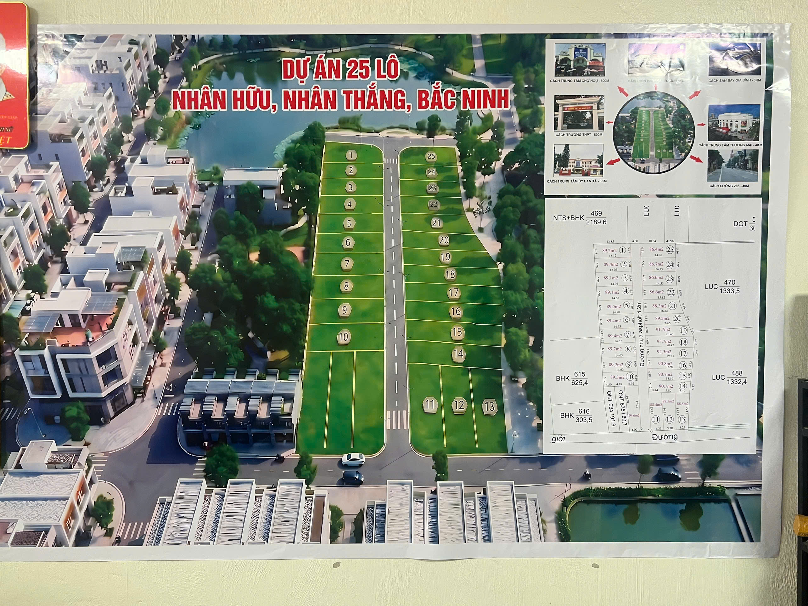 MỞ BÁN 25 LÔ ĐẤT NỀN THỔ CƯ TRUNG TÂM XÃ NHÂN THẮNG
