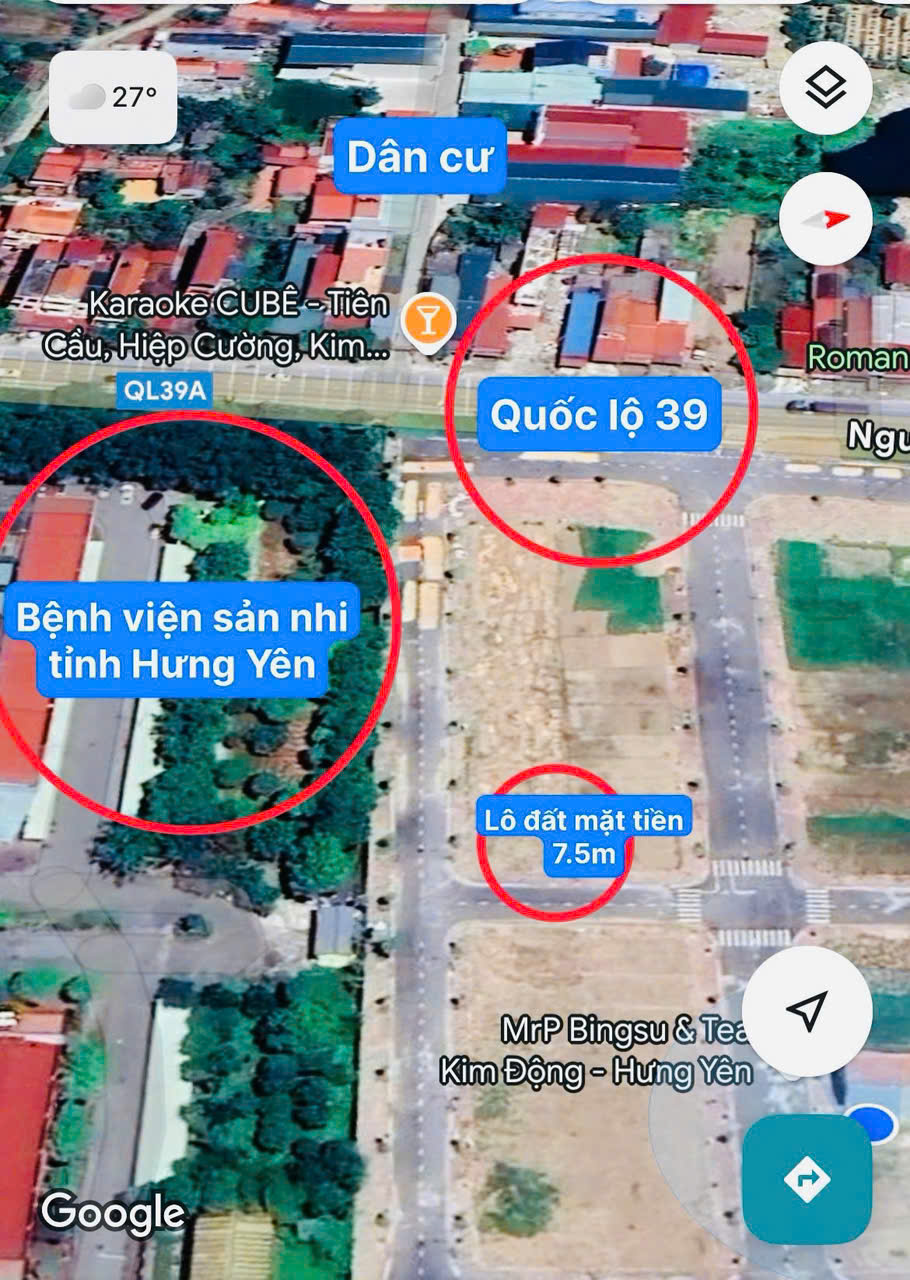 CẦN BÁN LÔ ĐẤT ĐẸP TẠI HƯNG YÊN