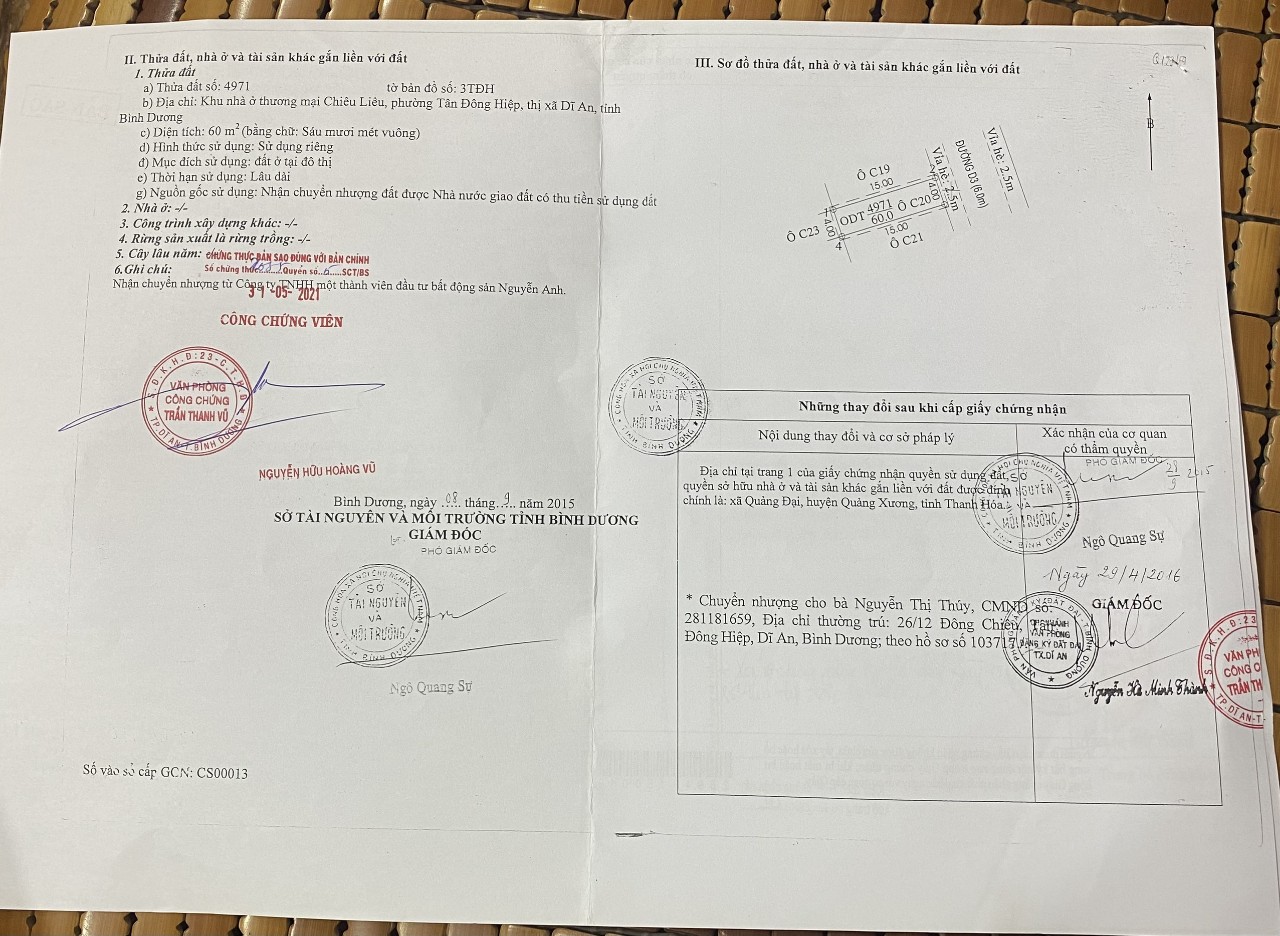 Bán nhà 1 trệt 1 lầu, KDC gần ngã ba Cây Điệp và ngã ba Ông Xã, p.Tân Đông Hiệp, Thành Phố Dĩ An.