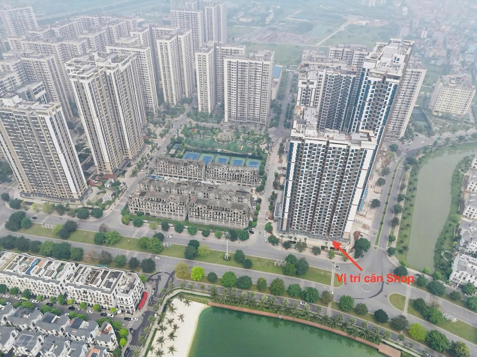 Cho thuê shophouse tòa h3 trực diện hồ - dự án masteri water front - ocean park 1. vị trí đắc địa