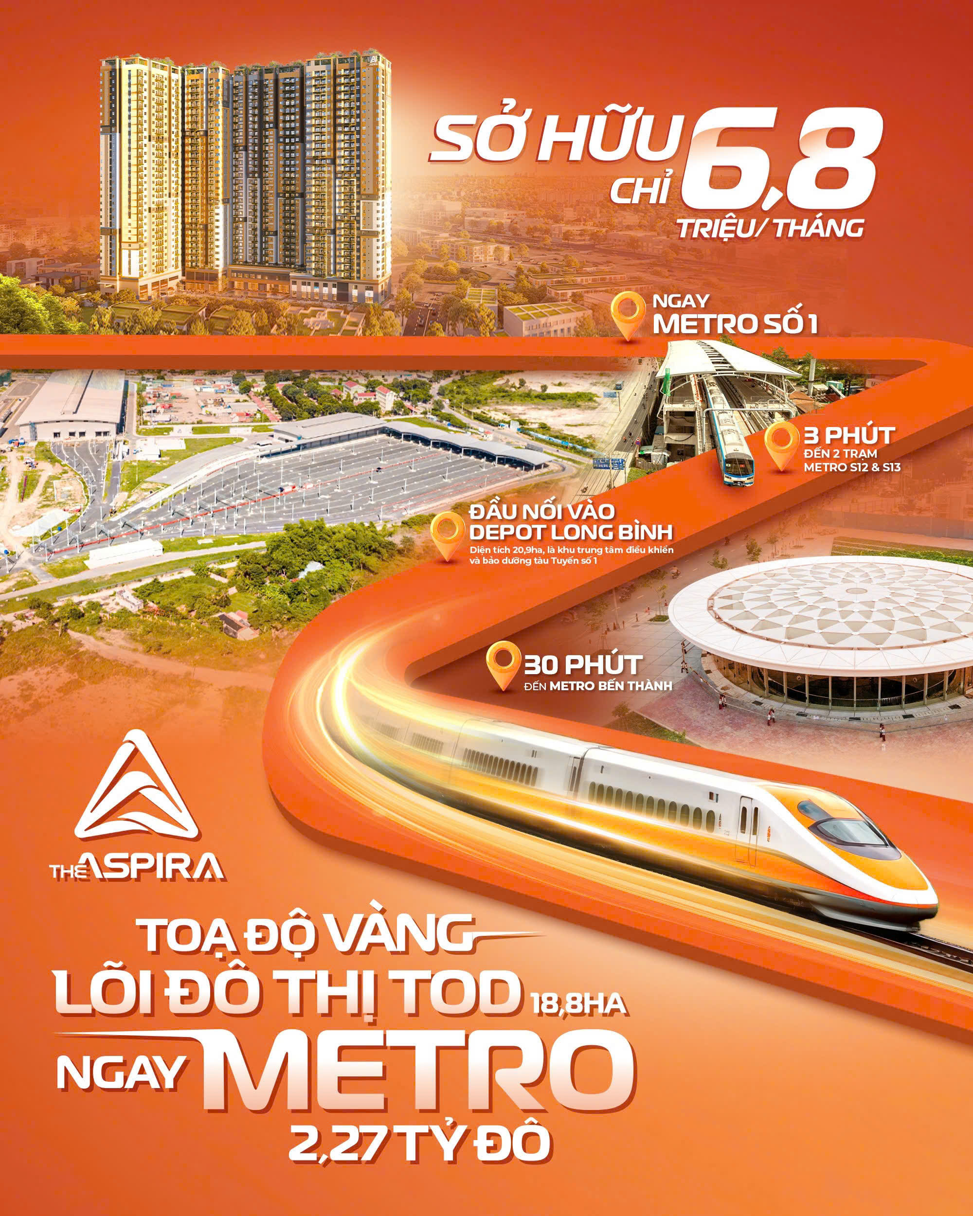 MUA NHÀ TP.HCM CHỈ VỚI 6,8 TRIỆU/THÁNG - TƯỞNG ĐÙA MÀ THẬT Ở THE ASPIRA