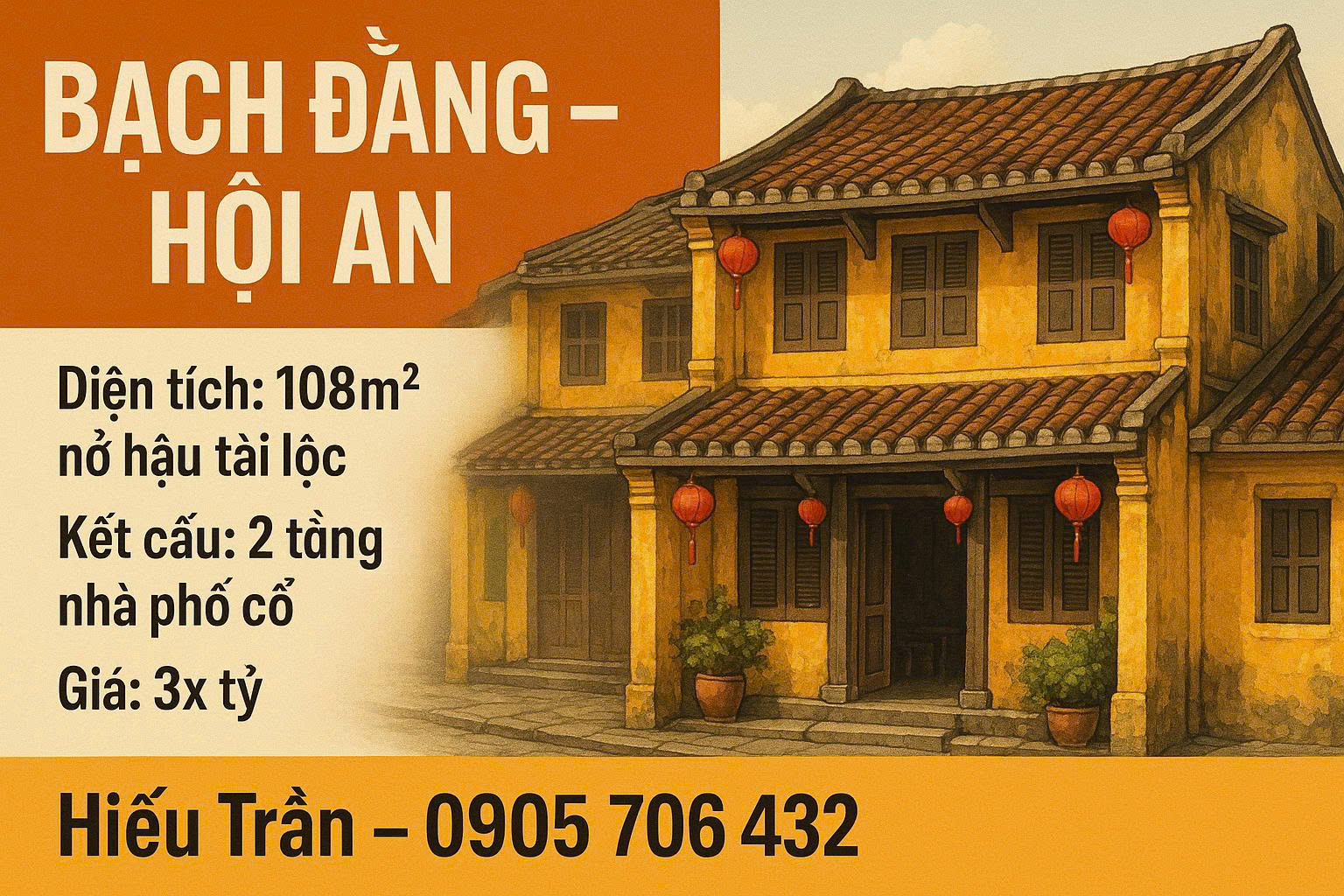 BẠCH ĐẰNG – PHỐ CỔ HỘI AN – SIÊU PHẨM HIẾM CÓ