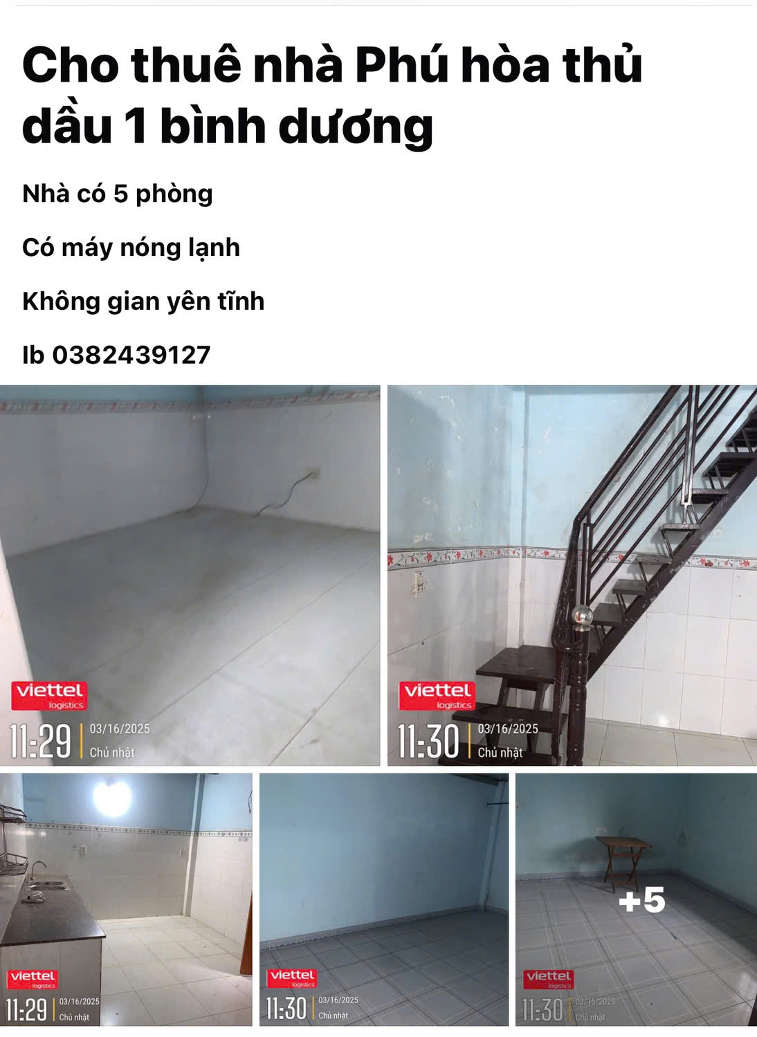 ►  CHO THUÊ NHÀ NGUYÊN CĂN – PHÚ HÒA – THỦ DẦU MỘT – BÌNH DƯƠNG