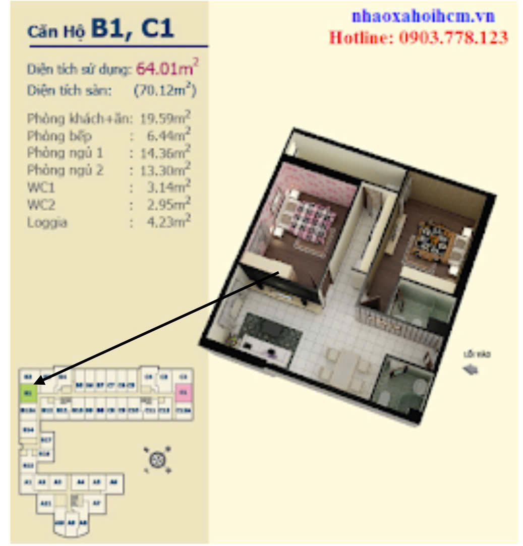 CHO THUÊ CĂN HỘ CHUNG CƯ HQC HÓC MÔN – GIÁ CHỈ 5 TRIỆU/THÁNG
