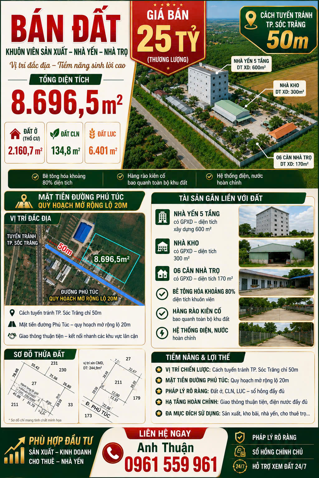 BÁN ĐẤT KHUÔN VIÊN SẢN XUẤT – NHÀ YẾN – NHÀ TRỌ