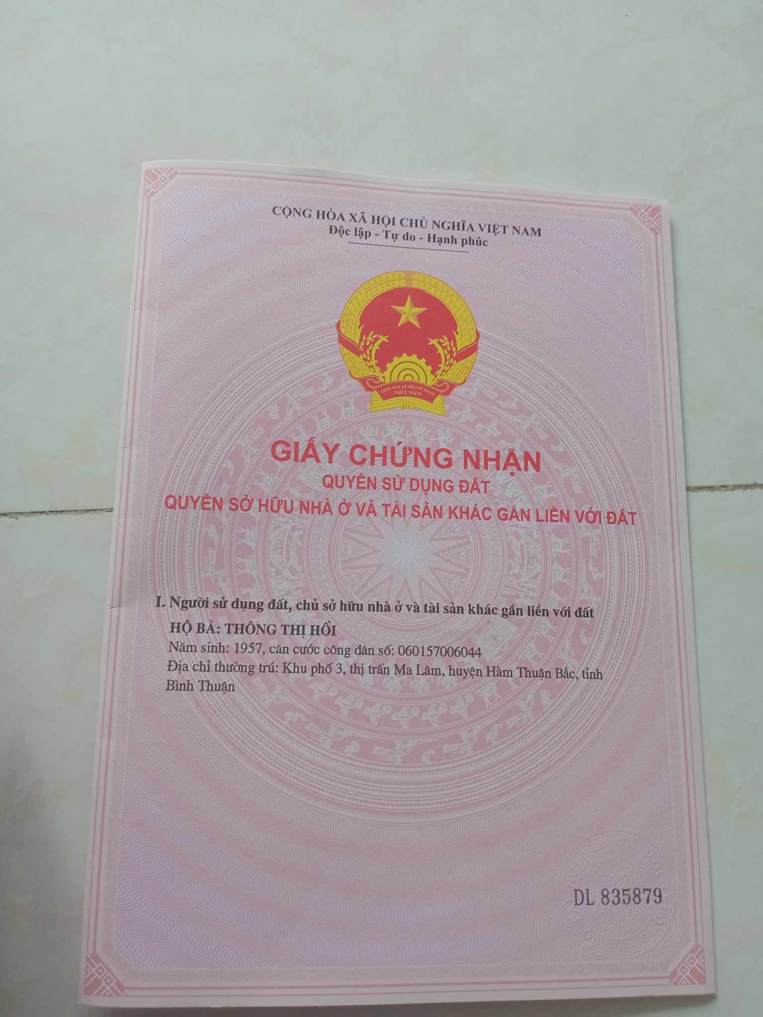 CẦN BÁN LÔ ĐẤT HUYỆN HÀM THUẬN BẮC-TỈNH BÌNH THUẬN