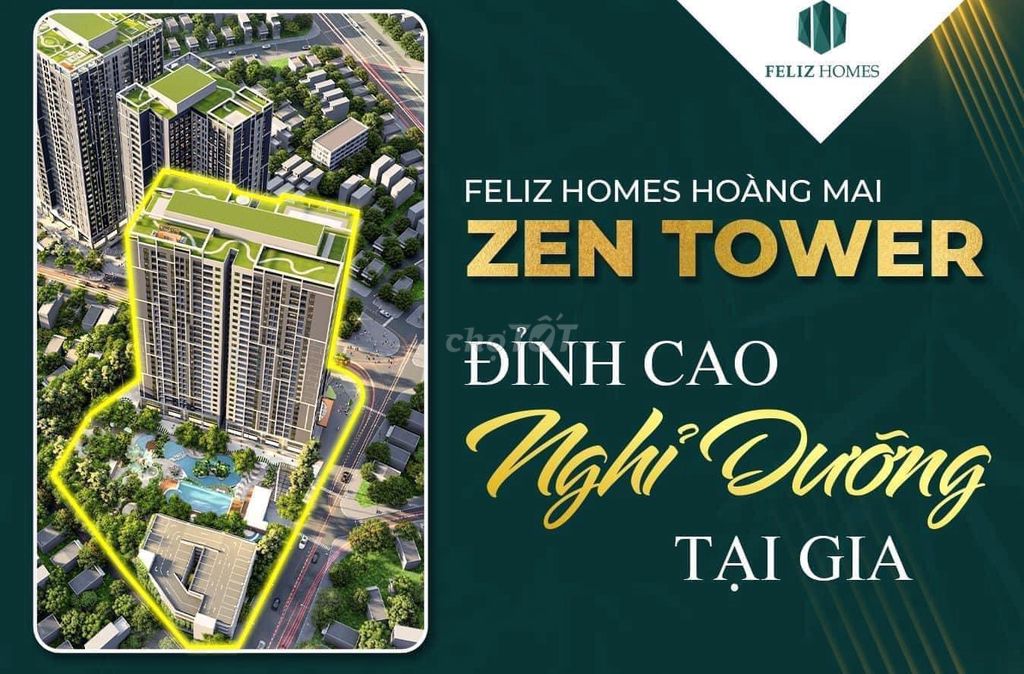Cho thuê căn hộ 73m2 2PN - dự án Feliz Homes - Hoàng Mai