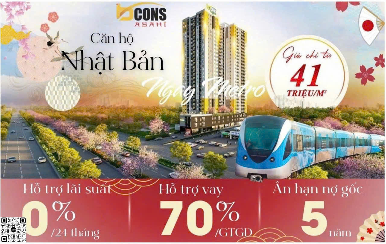 ►  MỞ BÁN CĂN HỘ NHẬT BẢN – BCONS ASAHI