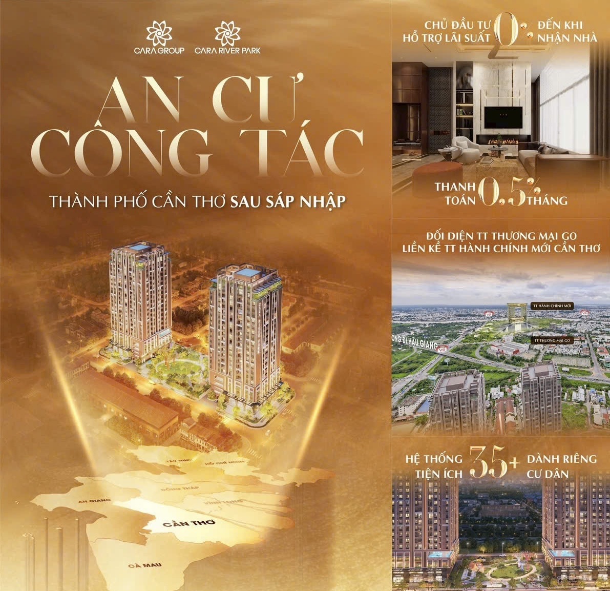 CƠ HỘI ĐẦU TƯ VÀNG – SỞ HỮU NGAY CĂN HỘ CAO CẤP CARA RIVER PARK .