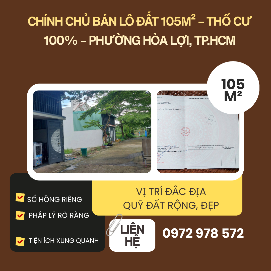 https://batdongsanviet.info.vn/chinh-chu-ban-lo-dat-105m-tho-cu-100-phuong-hoa-loi-tp-hcm-j198743.html
